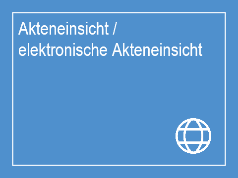 Akteneinsicht und elektronische Akteneinsicht