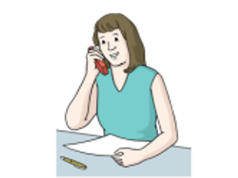12 Telefonieren Frau