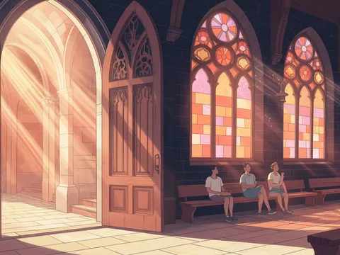 Menschen in Kirche