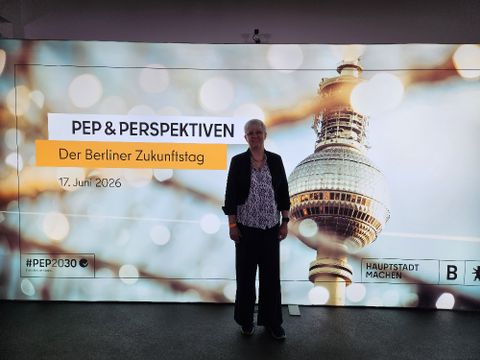 die HVP Claudia Lemke bei dem Berliner Zukunftstag PEP & Perspektiven