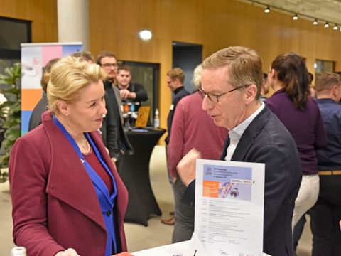 Franzsika Giffey im Gespräch