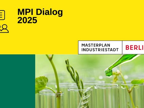 Titelbild für den MPI Dialog mit grünen und gelben Flächen