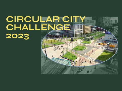 Circular Berlin Konferenz Banner: Eine Stadtansicht von oben