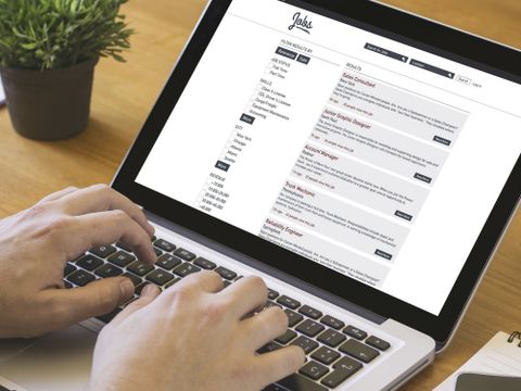 Stellensuche am Computer
