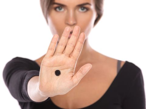 The Black Dot Campaign. Sign of domestic violence