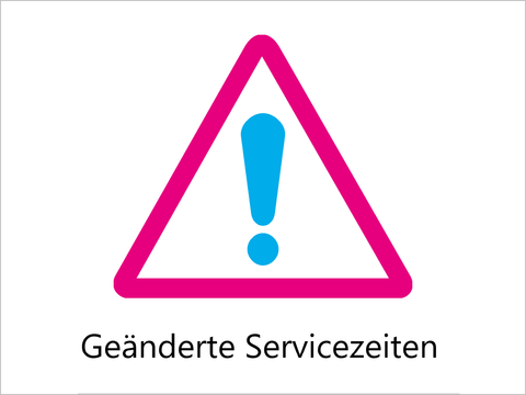 Geänderte Öffnungs- und Servicezeiten am 31. Januar 2024 am Standort Wedding