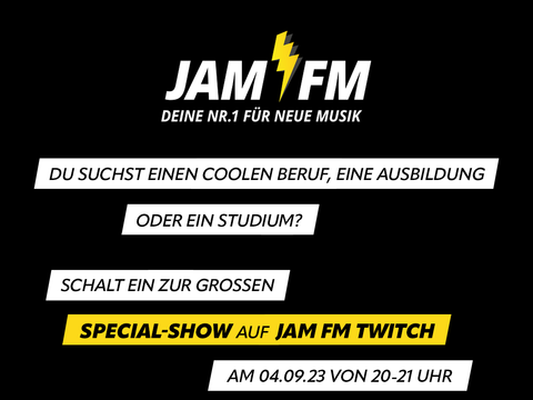 Career Talk am 04.09.2023 auf JAM FM TWICTCH
