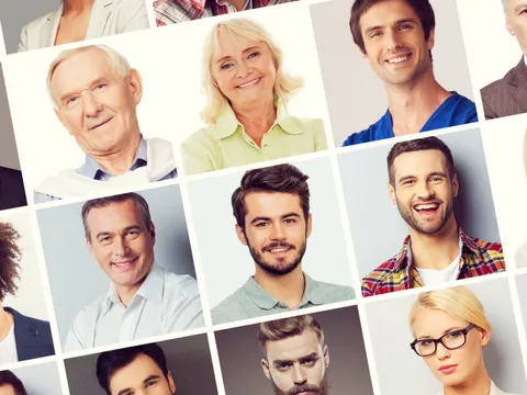 Passfotos, Diverse Leute, Fotos verschiedener Personen