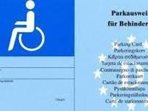 Abbildung des EU Parkausweises