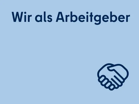 Wir als Arbeitgeber mit Hände Icon
