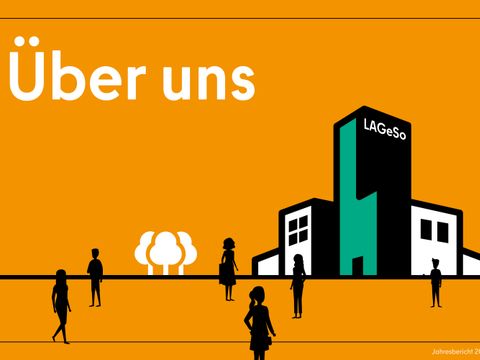 Infokachel mit dem Text Über uns