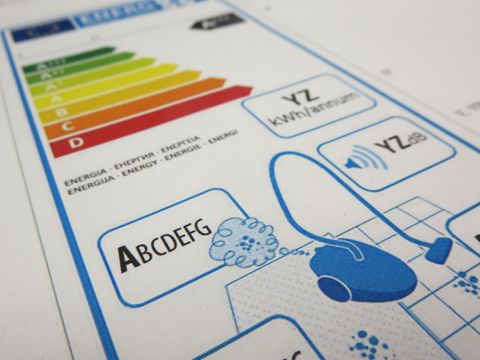 Das Foto zeigt das aktuelle Energie-Label.