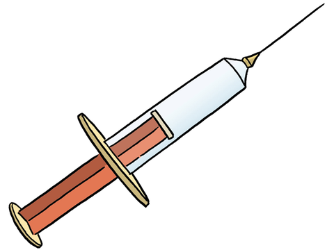 Illustration einer Spritze