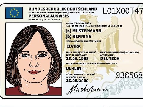 Zeichnung: Personal-Ausweis