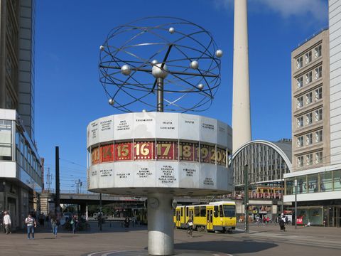Weltzeituhr auf dem Alexanderplatz (Bild: Landesdenkmalamt Berlin, Wolfgang Bittner)