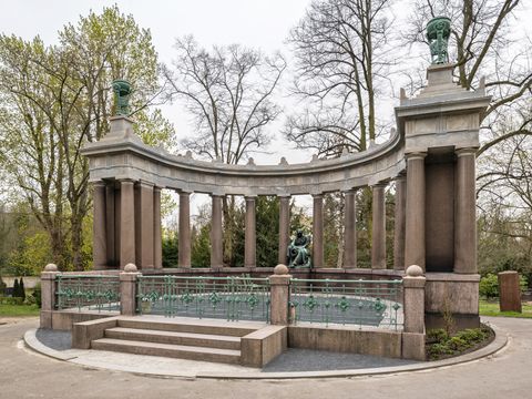 Die Grabanlage Löblich/Liebau auf dem Luisenstädtischen Friedhof in Kreuzberg (Bild: Landesdenkmalamt Berlin, Foto: Anne Herdin)