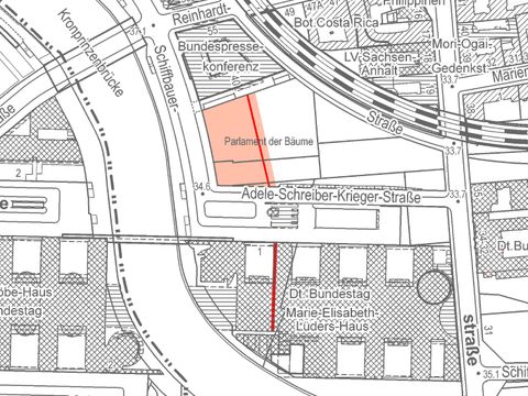 Mauerverlauf im Bereich Adele-Schreiber-Krieger-Straße (Bild: Senatsverwaltung für Stadtentwicklung)