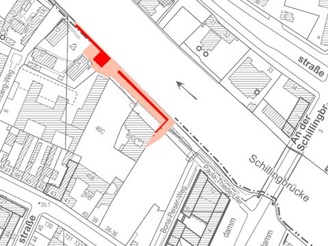 Vorfeldsicherung am südlichen Spreeufer (Bild: Senatsverwaltung für Stadtentwicklung)