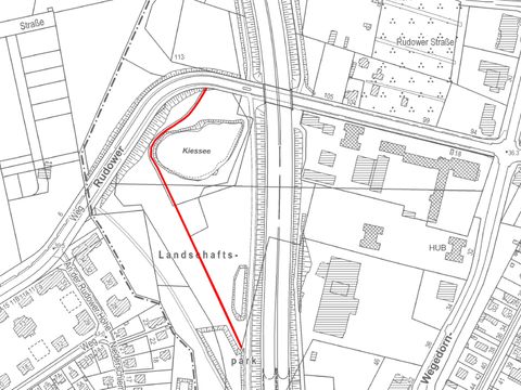 Mauerverlauf an der Rudower Höhe (Bild: Senatsverwaltung für Stadtentwicklung)