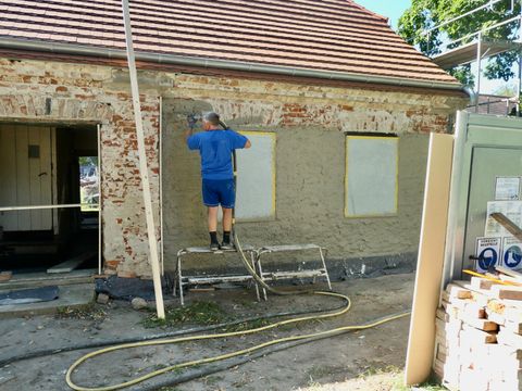Wohnhaus Alt-Blankenburg 10 während der Sanierung