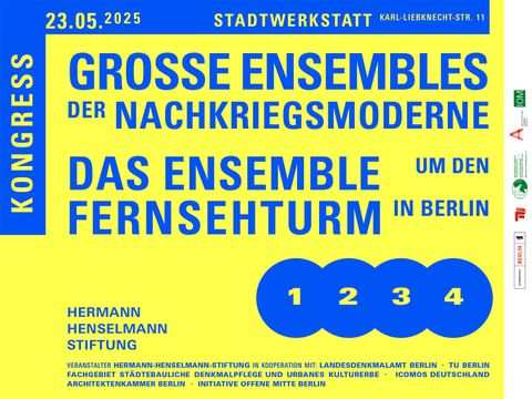 Einladung Kongress "Große Ensembles der Nachkriegsmoderne - Das Ensemble um den Fernsehturm in Berlin"