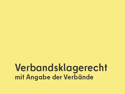 Button-Bild Verbandsklagerecht