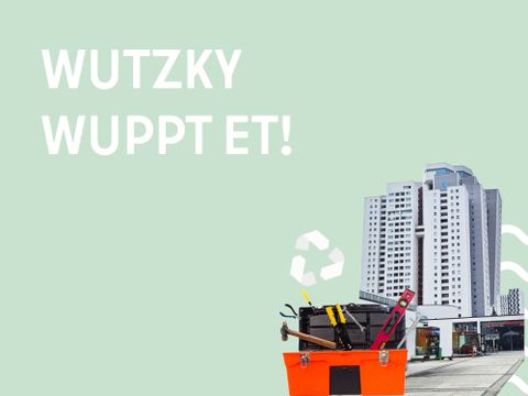 Bild des Mittendrin Projekts Kreisler e.V. Wutzky wuppt et! mit Gebäuden und Werkzeugkoffer