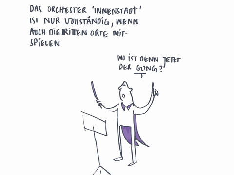 Mittendrin Zeichnungen Orchester