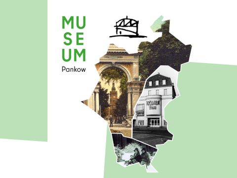 Museum Pankow - Titelbild - Postkarte Bürgerpark Pankow, Kunstverlag J. Goldiner, um 1910 | Kino „Toni“ in Weißensee, um 1980 | Rodeln am Wasserturm in Prenzlauer Berg, 1930