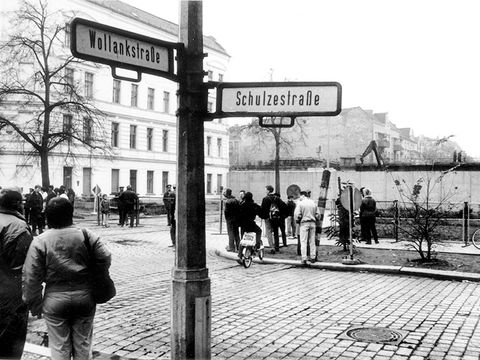 Wollankstraße – Abbauarbeiten an der Berliner Mauer, ca. November 1991