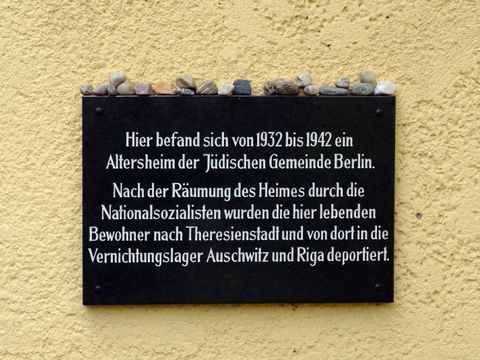Gedenktafel - Altersheim der jüdischen Gemeinde Berlin 1932-1942 (Bild: Ralf Drescher)