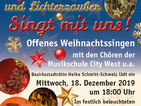 Weihnachtssingen-Plakat