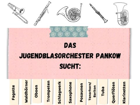 Plakatwerbung für das Jugendblasorchester
