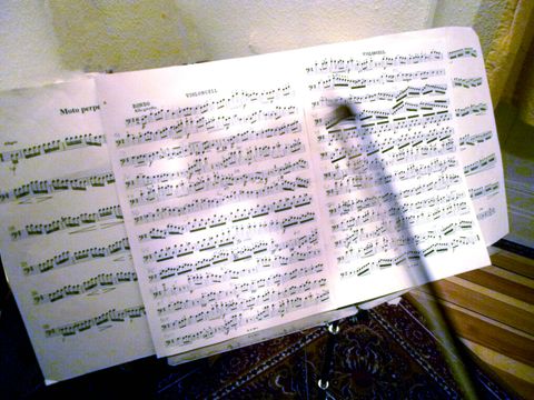 Noten auf dem Notenständer