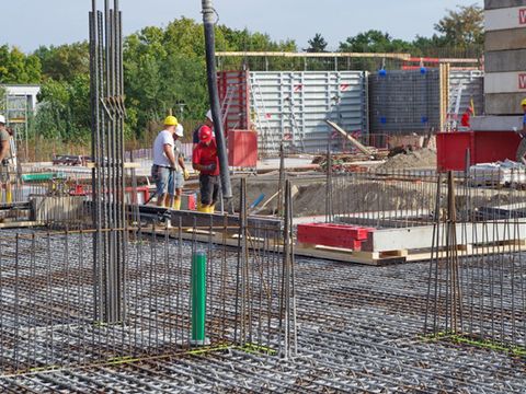 Arbeiten auf einer Baustelle
