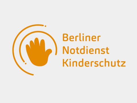 Logo Berliner Notdienst Kinderschutz - Variante grauer Hintergrund
