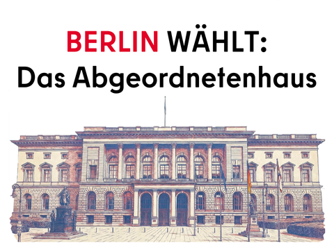 Titel: "Berlin wählt: Das Abgeordnetenhaus" mit Bild vom Abgeordentenhaus von Berlin
