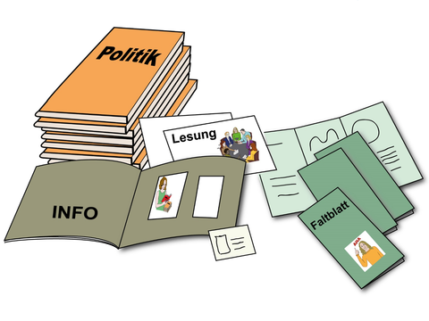 Bücher, Info-Hefte und Falt-Blätter
