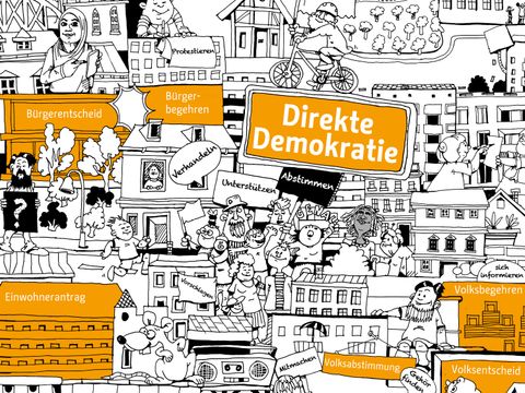 Direkte Demokratie - Wimmelbild