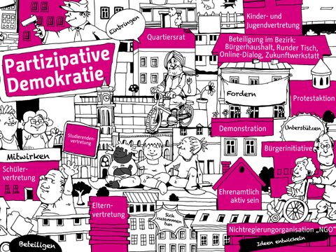 Partizipative Demokratie - Wimmelbild