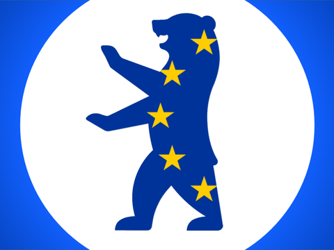 Berlin-Bär mit Europa-Sternen