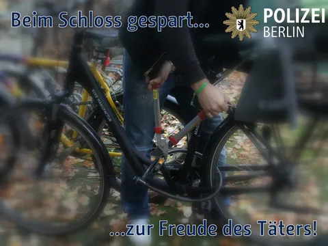 Fahrradschloss wird aufgebrochen