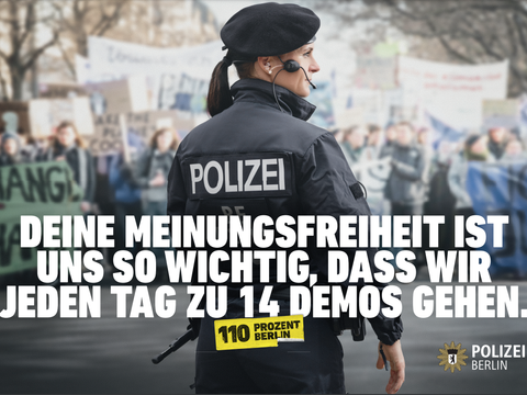 DEINE MEINUNGSFREIHEIT IST UNS SO WICHTIG, DASS WIR JEDEN TAG ZU 14 DEMOS GEHEN.