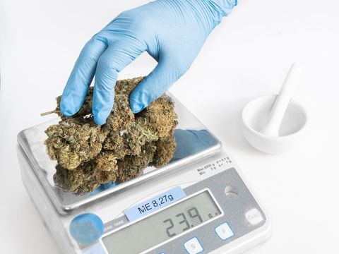 Wiegen von Materialproben