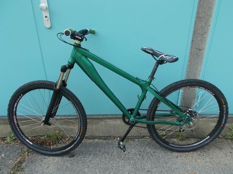 Grünes Herrenfahrrad