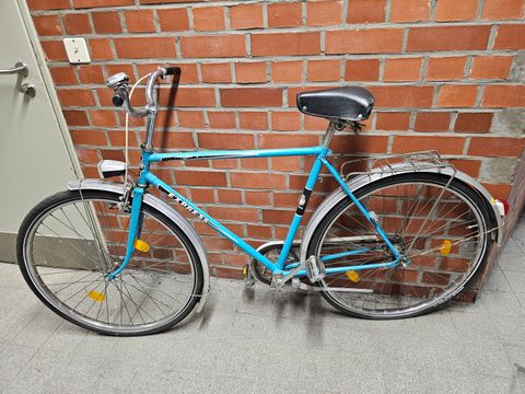 Blaues Herrenfahrrad