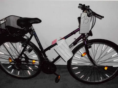 Lila-farbenes Damenfahrrad
