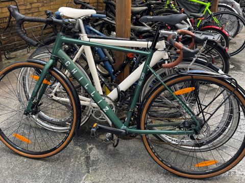 Grünes Herrenfahrrad