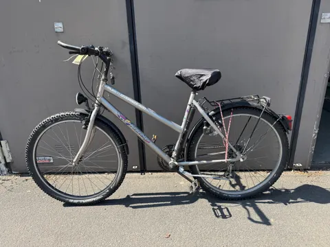 Silbernes Damenfahrrad