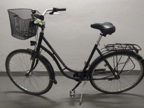 Schwarzes Damenfahrrad
